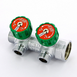 Коллектор FAR MULTIFAR 3821 - 1'(НР/ВР) на 2 контура 3/4'(плоское упл.)